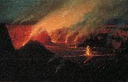 Lionel Walden Volcano oil painting